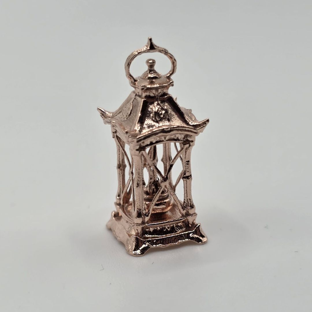 Custom cast pendant with an ornate bail included in the 3D model, designed for elegant chain attachment.