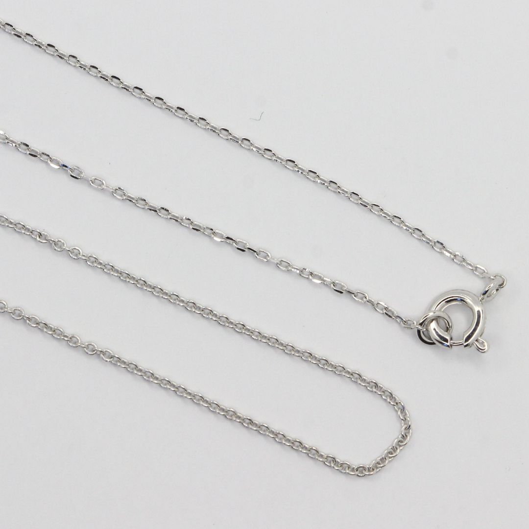 White rhodium plated chain