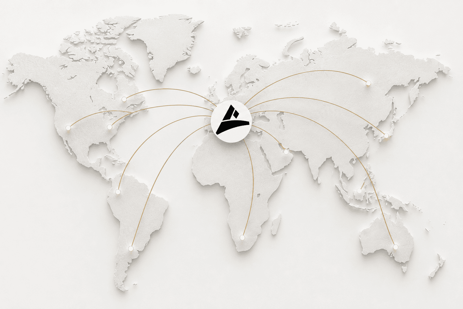 World map showing Castimize's worldwide shipping network from Europe with global delivery routes.