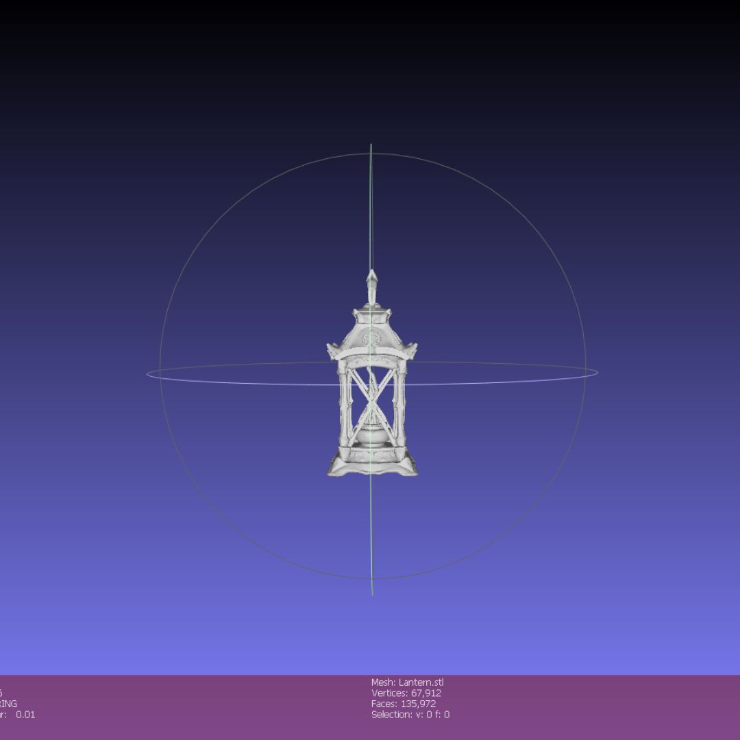 compress STL file in MeshLab using decimation tool